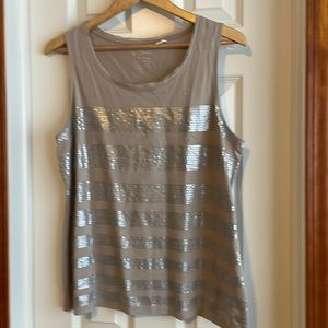 Chico’s top. Sequined front. Size 2(Chico sizing like a M)